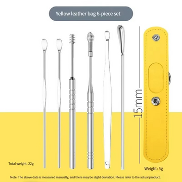 Professional Ear Scoop Set | Ear Wax Removal Kit | 6 Pieces Set