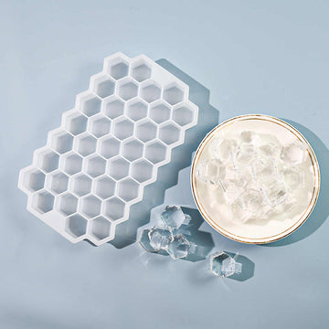 DIY Silicone Ice Cube Tray | 37-Grid Honeycomb Mold – BPA-Free & Flexible