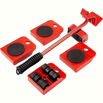 5 In 1 Heavy Furniture Moving Kit | Transport Lifter, Shifter, Slider & Rolling Wheel Corner Mover Set (150kg Capacity)