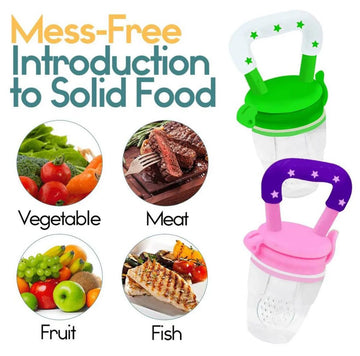 Silicone Baby Fruit Feeder & Teether | Fresh Food Pacifier for 6–12 Months