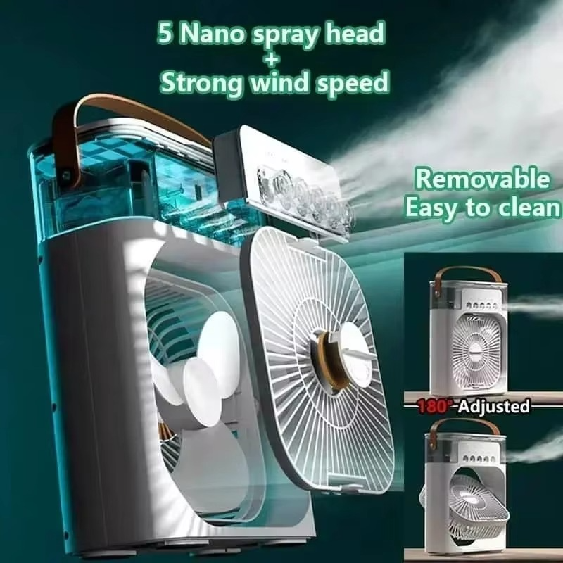 Portable Air Conditioner Fan | USB Electric Fan | Fine Mist & Humidifier