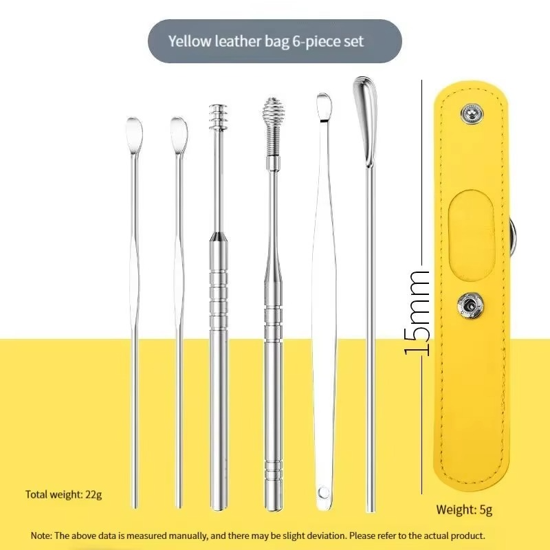 Professional Ear Scoop Set | Ear Wax Removal Kit | 6 Pieces Set