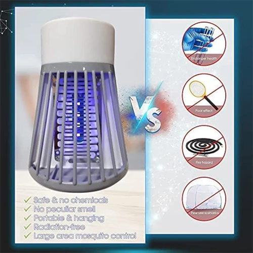 Portable USB Mosquito Killer Lamp | Electric Shock Bug Zapper
