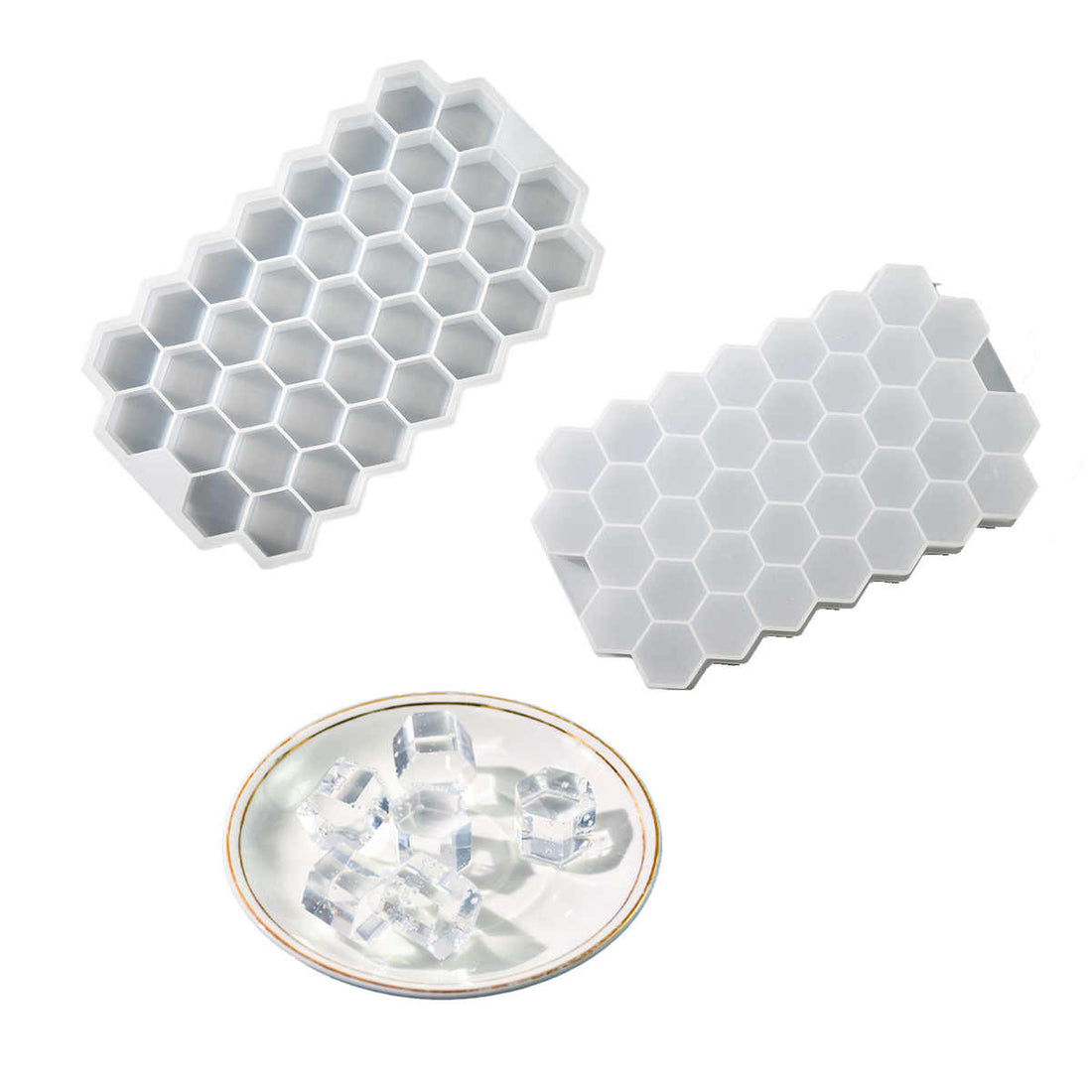 DIY Silicone Ice Cube Tray | 37-Grid Honeycomb Mold – BPA-Free & Flexible