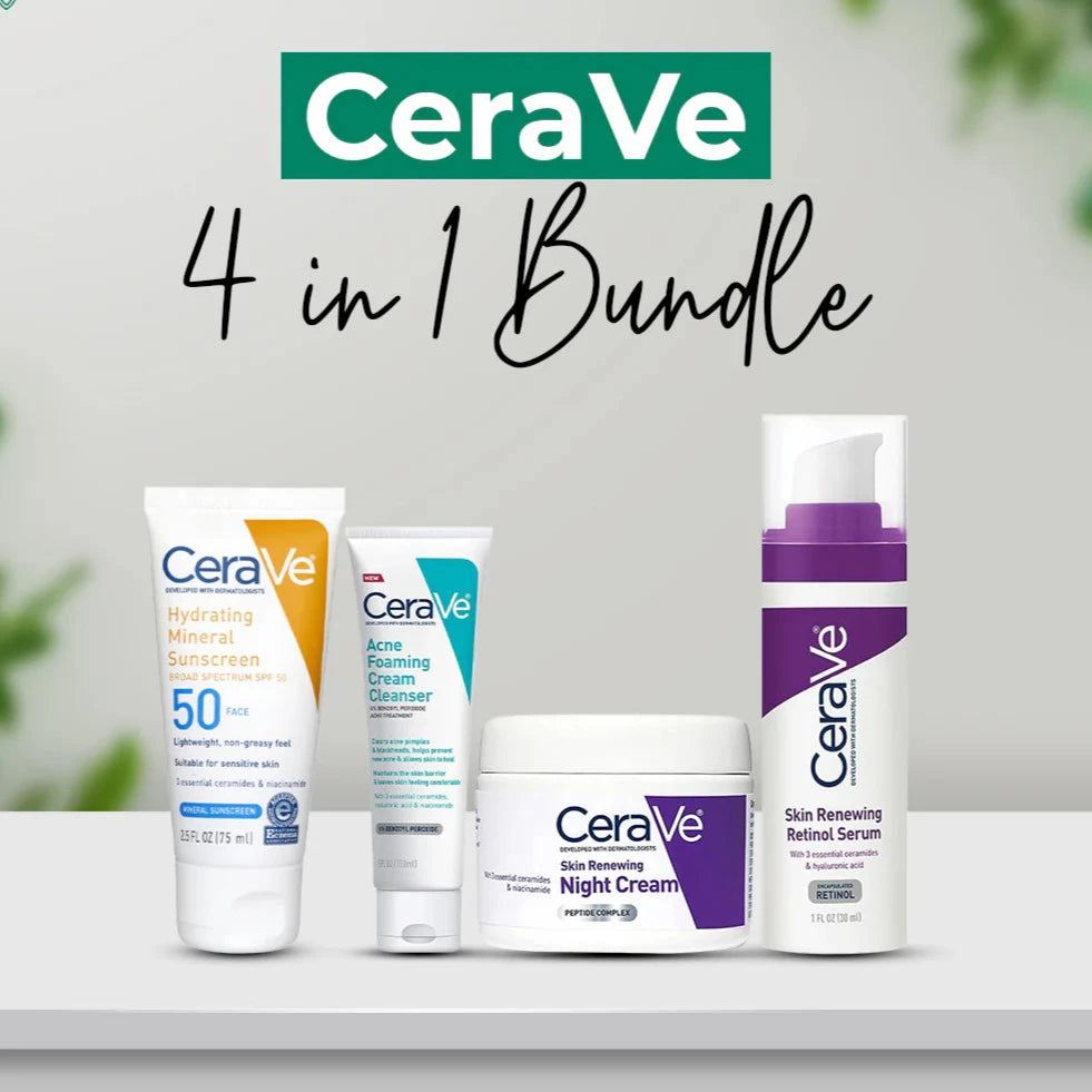 CeraVe 4 In 1 Skincare Bundle | Daily Routine Kit